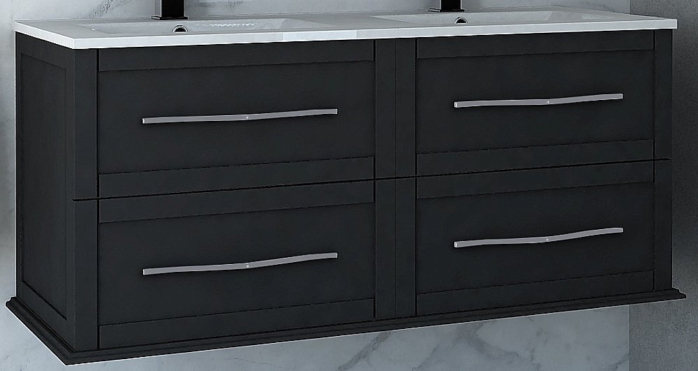 Тумба с раковиной Cezares TIFFANY 120 Nero grafite для ванной в интернет-магазине Sanbest