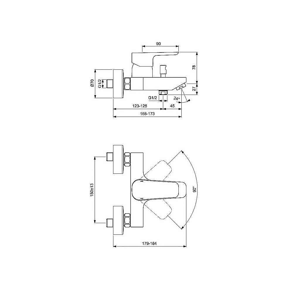 Набор смесителей Ideal Standard Ceraflex BD005AA купить в интернет-магазине сантехники Sanbest