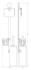 Стойка с 3-мя аксессуарами ARTWELLE Harmonie 80 HAR 055 купить в интернет-магазине сантехники Sanbest