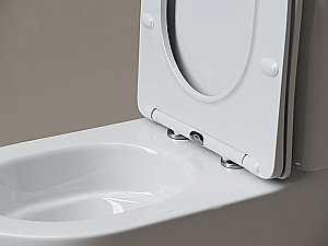 Унитаз напольный Ceramica Nova Mia CN1801T-B/CN1801T-T белый, безободковый, с крышкой микролифт, слив торнадо купить в интернет-магазине Sanbest