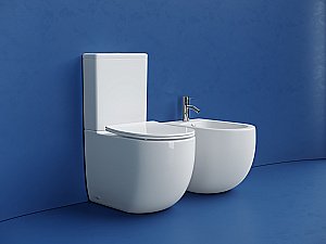 Унитаз напольный Ceramica Nova Metropol CN4001T белый, с крышкой микролифт, с бачком, безободковый, слив-торнадо купить в интернет-магазине Sanbest