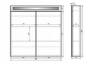 Шкаф зеркальный Dreja Uni 80 купить в интернет-магазине сантехники Sanbest