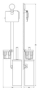 Стойка с 3-мя аксессуарами ARTWELLE Harmonie 80 HAR 055 купить в интернет-магазине сантехники Sanbest