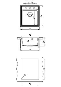 Кухонная мойка Misty Imperial 46 IMP-46х51-03 жасмин купить в интернет-магазине сантехники Sanbest