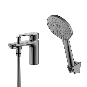 Смеситель на борт ванны Aquatek Ника AQ1844BGM оружейная сталь купить в интернет-магазине сантехники Sanbest