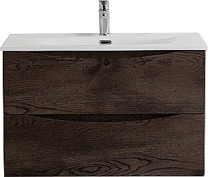 Тумба с раковиной BelBagno MARINO-CER-N-800-2C-SO-RNG-P Rovere Nature Grigio для ванной в интернет-магазине Sanbest