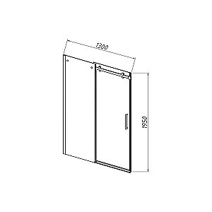 Душевая дверь Vincea Como-N VDS-4CN130CGB 130 стекло тонированное/профиль черный купить в интернет-магазине Sanbest