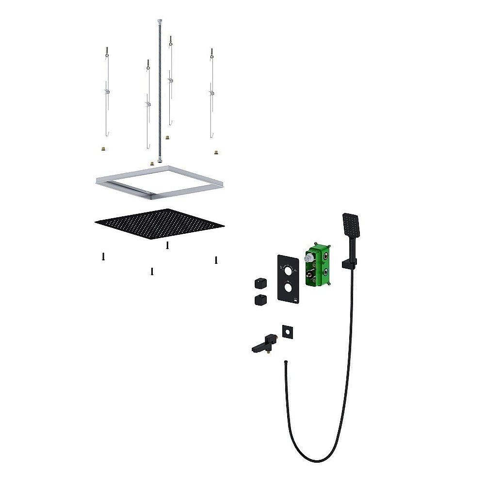 Душевая система Timo Petruma SX-5019/03SM черная матовая купить в интернет-магазине сантехники Sanbest