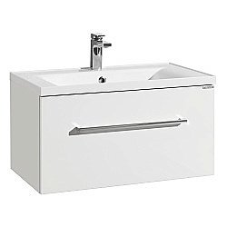 Тумба под раковину Акватон Мадрид 80 белая глянцевая купить в интернет-магазине сантехники Sanbest