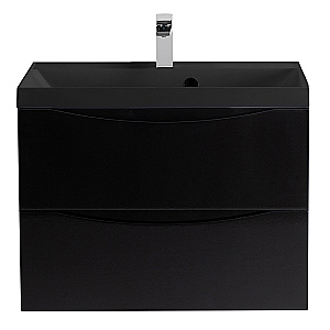 Тумба с раковиной BelBagno 70 MARINO-700-2C-SO-NL-P+BB700/450-LV-ART-AST-NERO Nero Lucido для ванной в интернет-магазине Sanbest