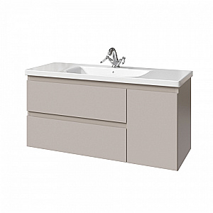 Тумба с раковиной Caprigo Forte 120 два ящика, одна дверь слева, цвет на выбор для ванной в интернет-магазине Sanbest