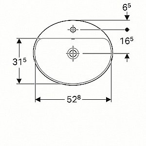 Раковина встраиваемая Geberit VariForm 500.720.01.2 белая купить в интернет-магазине Sanbest