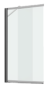 Шторка для ванны с фиксатором WasserKraft Tauber 64S02-80WS Fixed 80 стекло прозрачное/профиль никель купить в интернет-магазине Sanbest