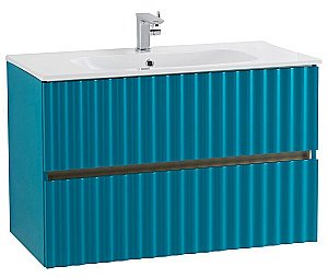 Тумба с раковиной Art&Max ELEGANT 100 бирюзовая матовая для ванной в интернет-магазине Sanbest