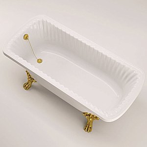 Ванна Migliore Olivia на лапах MIGLIORE 24633 174х83 белая,золото купить в интернет-магазине Sanbest