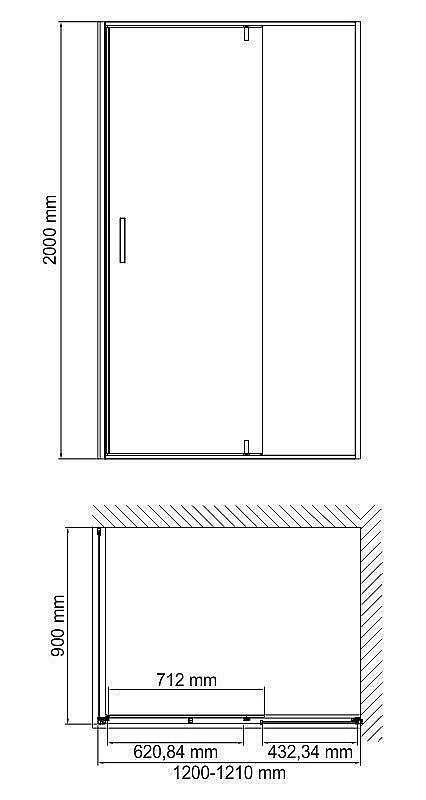 Душевой уголок WasserKRAFT Elbe 74P07 120x90 купить в интернет-магазине Sanbest