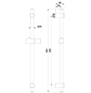 Душевая штанга WONZON & WOGHAND, Белый матовый (WW-SL04-MW) купить в интернет-магазине сантехники Sanbest