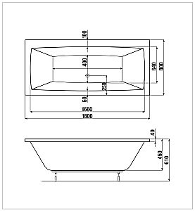 Ванна акриловая Jika CUBITO 2.2542.0.000.000.1 180х80 белая купить в интернет-магазине Sanbest
