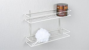 Полка-решетка двойная Fixsen FX-730W-2 белая купить в интернет-магазине сантехники Sanbest