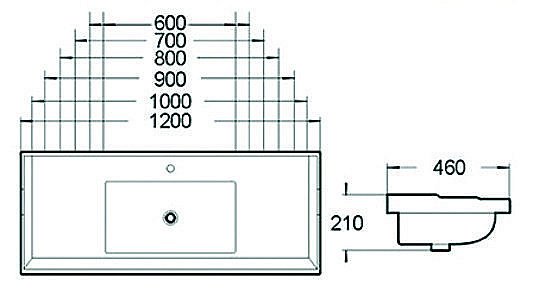 Раковина врезная сверху SantiLine 80 SL-2112 белая купить в интернет-магазине Sanbest
