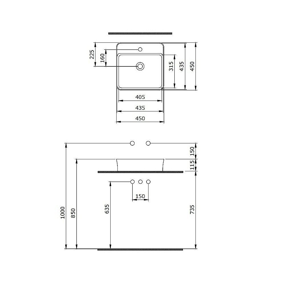 Раковина Berges Ego SL 45 182014 белая купить в интернет-магазине Sanbest