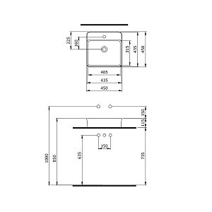 Раковина BERGES Ego SL 182014 белый глянец купить в интернет-магазине Sanbest