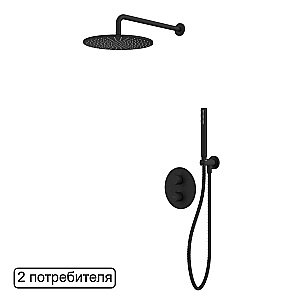 Душевая система WhiteCross Y YSET08BL черная матовая купить в интернет-магазине сантехники Sanbest