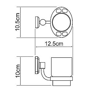 Стакан для зубных щеток WasserKRAFT Oder K-3028 купить в интернет-магазине сантехники Sanbest