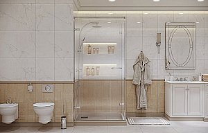 Душевой уголок Ambassador Abner 10011101 90x90 стекло прозрачное/профиль хром купить в интернет-магазине Sanbest