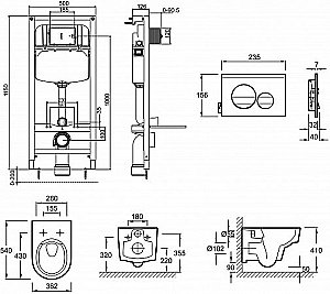 Унитаз подвесной Jacob Delafon ODEON RIVE GAUCHE E21745RU-00 безободковый, с крышкой микролифт, с инсталляцией купить в интернет-магазине Sanbest