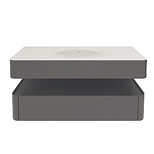 Тумба с раковиной Vincea Caprise 120 VMC-4CA120MG/VCB-4CA120MWG серый матовый для ванной в интернет-магазине Sanbest