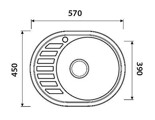 Мойка кухонная Kaiser KSS-5745 хром купить в интернет-магазине сантехники Sanbest