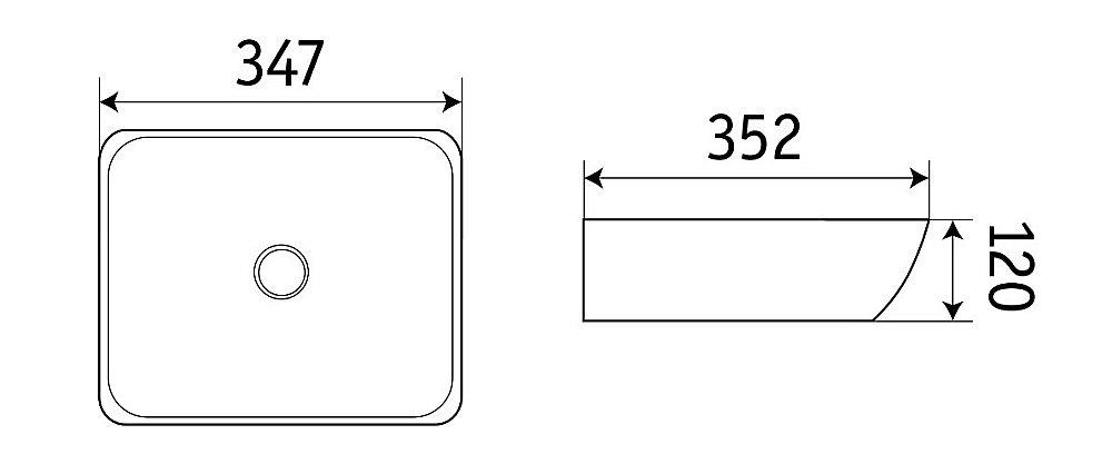 Раковина накладная CeramaLux N 35 78495 белая купить в интернет-магазине Sanbest