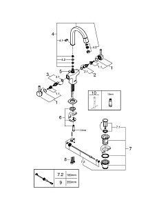 Смеситель для раковины Grohe Grandera 21107000 хром купить в интернет-магазине сантехники Sanbest