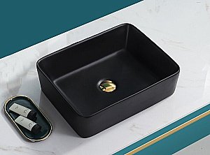 Раковина накладная CeramaLux NC 47 9103MB черная матовая купить в интернет-магазине Sanbest