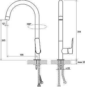 Смеситель для кухни Ravak Classic CL 016.00 купить в интернет-магазине сантехники Sanbest