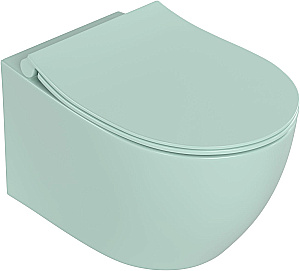 Унитаз подвесной Allen Brau Fantasy 3 Vortex 4.11035.MT мятный матовый, с крышкой микролифт, слив торнадо купить в интернет-магазине Sanbest