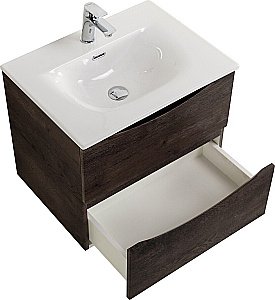 Тумба с раковиной BelBagno MARINO-CER-N-600-2C-SO-RNG-P Rovere Nature Grigio для ванной в интернет-магазине Sanbest