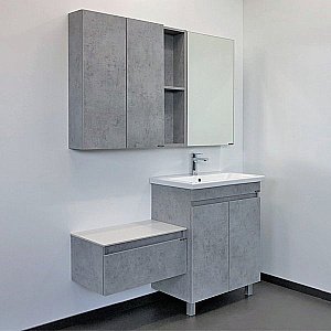Тумба с раковиной Comforty Осло 00-00006117 70 бетон светлый для ванной в интернет-магазине Sanbest