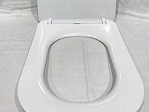 Унитаз приставной Ceramalux 215D белый, безободковый, с крышкой микролифт купить в интернет-магазине Sanbest