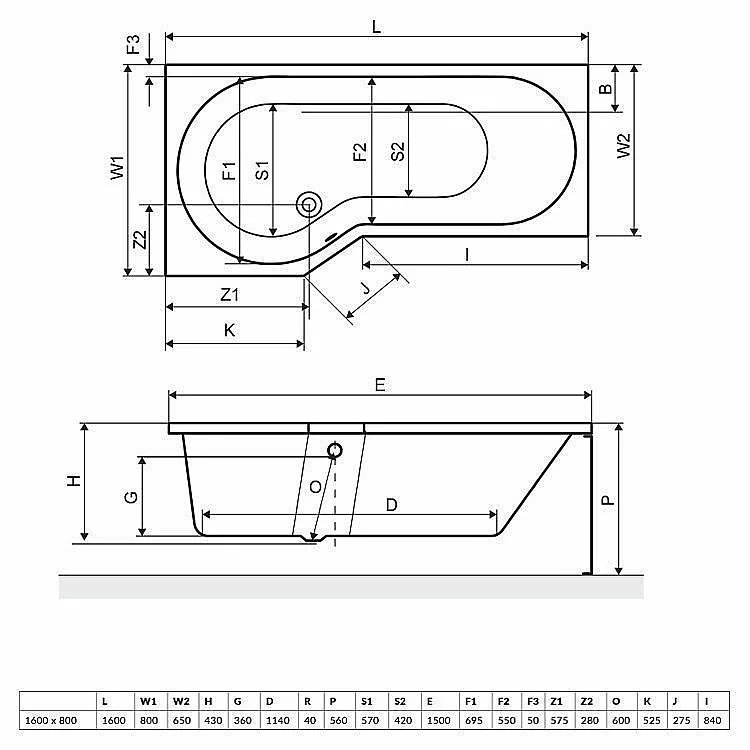 Ванна акриловая Excellent Be Spot WAEX.BSL16WH 160x80 белая купить в интернет-магазине Sanbest