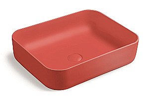 Раковина накладная SantiLine 50 SL-1051MR красная матовая купить в интернет-магазине Sanbest