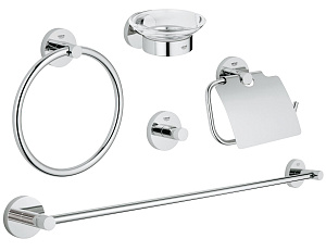 Набор аксессуаров для ванной Grohe Essentials 40344001 хром купить в интернет-магазине сантехники Sanbest