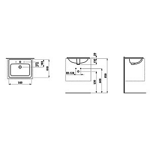 Раковина Laufen Pro S 8.1396.1.000.104.1 белая купить в интернет-магазине Sanbest