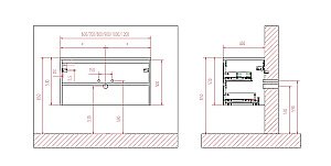 Тумба с раковиной BelBagno KRAFT 70 2C-SO/BB700ETL Rovere Nebrasca Nature для ванной в интернет-магазине Sanbest