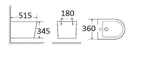 Биде подвесное WeltWasser SALZBACH 005GL-WT белый глянец купить в интернет-магазине Sanbest