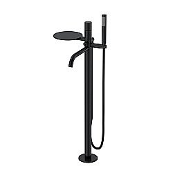 Смеситель для ванны Boheme Stick 129-BB.4 черный матовый/ручка SPIRALE купить в интернет-магазине сантехники Sanbest