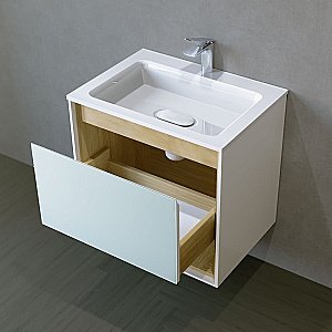 Тумба с раковиной Jorno Glass 65 для ванной в интернет-магазине Sanbest