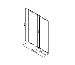 Душевая дверь Good Door Lite WTW 140 ЛТ00019 стекло прозрачное/профиль черный матовый купить в интернет-магазине Sanbest