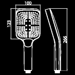 Душевая лейка Elghansa PK-045 хром купить в интернет-магазине сантехники Sanbest